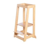 roba Tour d'apprentissage Selon Montessori en Bois de Bambou Certifié FSC - Tour d'Observation Sûre pour Enfants - Idéal comme Aide de Cuisine - Supporte 80 kg - Naturel