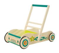 roba Trotteur Bébé "Rennfahrer" en Bois - avec Frein - Chariot de Marche - Hauteur Poignée 45 cm