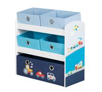 Roba Unité De Rangement Pour Jouets Racer Bleu 63,5x30x60 Cm Mdf