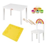 6 pâtes à modeler Play-Doh avec table + chaise et accessoires multicolore TU