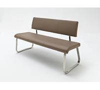 Robas Lund Banc à Manger avec Dossier, Cuir synthétique, Cappuccino, 155x86x59