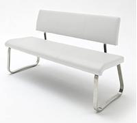 Robas Lund Banc de Salle à Manger avec Dossier, Blanc, 155x86x59