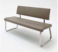 Robas Lund Banc de Salle à Manger avec Dossier en Cuir - Charge maximale : 280 kg