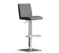 Robas Lund Barstuhl Lo.PES Tabouret de Bar, Acier Inoxydable, Gris, 52 x 40 x 110