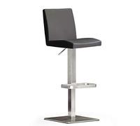 Robas Lund Barstuhl Lo.PES Tabouret de Bar, Acier Inoxydable, Noir, 52 x 40 x 110