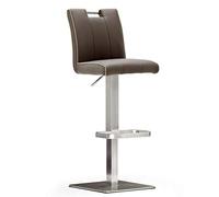 Robas Lund CA.STA Tabouret de Bar, Cuir, Marron
