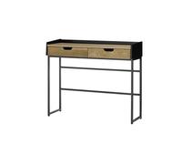 Robas Lund CALAMA Console, Chêne Métal Bois d'ingénierie, B/H/T: 100/84/35 cm