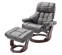 Robas Lund Calgary XXL Fauteuil de Relaxation, Cuir, Boue, 92 x 97 x 110 cm