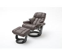 Robas Lund Calgary XXL Fauteuil de Relaxation, Cuir, Marron/Noir, 92 x 97 x 110 cm