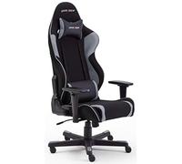 Robas Lund DX Racer R2 Chaise Gaming l'original, Bureau Siège de Bureau, avec fonction basculant Chaise Gamer Chaise PC tournable et réglable en hauteur Fauteuil de direction ergonomique, noir-gris