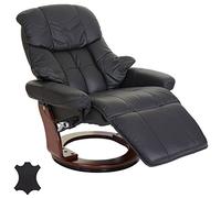 Robas Lund,Fauteuil, Fauteuil de Relaxation, Cuir/Noir/Noyer, 90 x 84 x 105 cm, 64021SK5