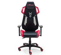 Robas Lund, MC Racing B1, Chaise Gamer, Chaise Bureau, Fauteuil Bureau, Noir/Rouge, 69 x 129 x 64 cm
