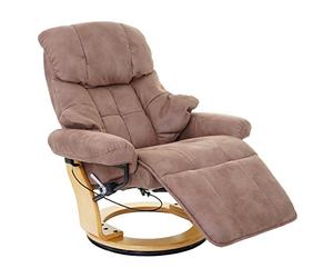 Robas Lund MCA Fauteuil Relax Calgary 2 Tissu Charge Max. 150kg Marron Antique Nature
