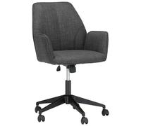 Robas Lund, O-PEMBA Chaise de Bureau, en Tissu Anthracite, pivotante, réglable en Hauteur, Charge maximale : 120 kg, l/h/p : env. 60/87/66 cm