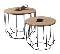 Robas Lund Table Basse, chêne, 1 x LxHxP: 50x40x50 cm, 1 x LxHxP 40x36x40 cm