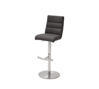 Robas Lund Tabouret de Bar Anthracite, Cuir Tournable 360°, Chaise Bar réglable en Hauteur, Giulia B