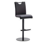 Robas Lund Tabouret de Bar Noir Simili Cuir pivotant 360°, Chaise Bar réglable en Hauteur, Alesi