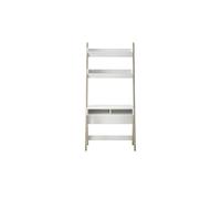 Robas Lund Viterbo Bureau Étagère Blanc Mat, décor Chêne Clair, LxHxP 85x182x48 cm