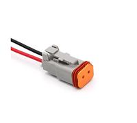 ROBAUN 1 pcs Deutsch DT Connecteur avec Faisceau de câbles de 20 cm DT06-2S / DT04-2P 2P 3P 4P 6P 8P 12P Connecteur électrique imperméable (Color : 2P Female)
