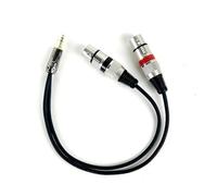 ROBAUN Adaptateur Jack 3,5 mm 1/8" vers 2 XLR 3 Broches, câble répartiteur en Y 3,5 mm mâle vers Double XLR mâle/Femelle, 0,3 à 5 m(D1002-FF-Black-Red,1 m)