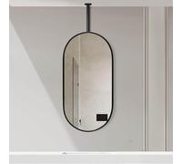 ROBAUN Miroir de Salle de Bain, Miroir décoratif de Plafond, Miroir de Maquillage Mural, Miroir de Rasage Moderne, Miroir Ovale Suspendu au Plafond Miroirs de Salle de Bain(27.6" L x 19.7" W)