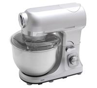 ROBBY Robot multifonction 5 L, 1000 W argenté avec hachoir et mixeur 1,5 L en verre