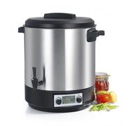 Stérilisateur De Bocaux Électrique Cuve Inox Avec Écran Lcd Robinet Et Minuteur 31l 2000w - STERI PRO INOX XL LCD