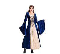 Robe 1900 Époque Medieval Femme Viking Sorciere Costume Halloween Tenue Medievale Moyen Age De Deguisement Grande Taille Victorienne Déguisement Gothique Pirate