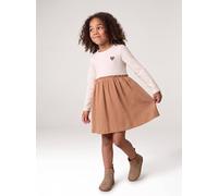Robe 2 en 1 manches longues fille camel 14A