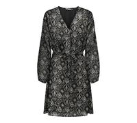 ONLY Robe 'ONLCera' marron / noir / blanc, Taille 36