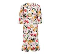 Robe 3/4 portefeuille midi tissée femme Only Olivia - cloud dancer - XS S