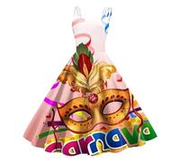 Robe à bascule rétro sans manches trapèze, longueur genoux, pour les occasions formelles, les bals de fin d'année, les fêtes festives, vert, L