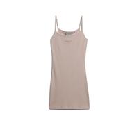 Superdry Embroidered Rib Strappy Sleeveless Short Dress Beige M Femme