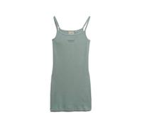 Superdry Embroidered Rib Strappy Sleeveless Short Dress Bleu XS Femme