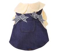 Robe à bretelles pour chiens filles - Robe en jean - Jupe pour chiens - Robe de princesse pour chiens - Robes pour chiots