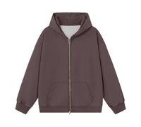 Robe à capuche longue pour femme, forme de robe longue, fermeture éclair sur le devant, double fermeture éclair, style confortable et facile d'entretien, pour les journées scolaires, les sorties en