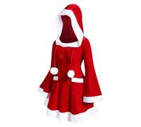 Robe À Capuche Noël Femme Velours Tutu Robe Noël Rouge Princesse Déguisement Costume Mère Noël Cosplay Robes Hiver De Noël Robe Soirée Lutins Christmas Performance Anniversaire Mariage 2023