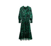 Robe à col bénitier longue en jacquard femme Superdry Vert M