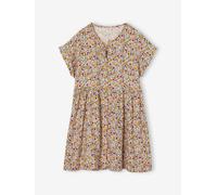VERTBAUDET Robe à Fleurs boutonnée Fille écru 5A