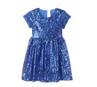 Robe à Franges Paillettes pour Filles, Vintage Élégante Scintillant Tassel sans Manches Robe Petits Enfants Fête Bal Soirée