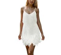 Robe à Franges pour Femme, Tenue Disco années 70, Costume Charleston des années 20, Mini Robe Robe Soiree Femme Chic Paillette Costume Samba Femme Robe Danse Latine Femme Robe Soiree