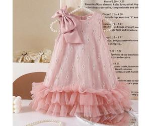 Robe à ligne A pour fille avec col Peter Pan, blocs de couleur, dentelle brodée, volants en maille, ourlet patchwork. Robe de gâteau, demoiselle d'honneur, mignonne, élégante, douce, vintage et à la m