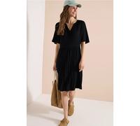 Robe à longueur de genou en structure crêpe