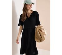 Robe à longueur de genou en structure crêpe