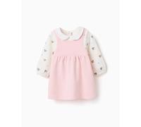 Robe À Manches Longues En Coton Peigné Avec Minnie Rose 9/12M(71/74)