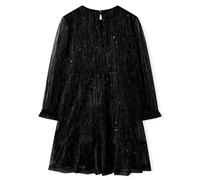 Robe - vidaXL - Manches longues - Noir - Tulle avec sequins - Taille 104 (3-4 ans) 3-4 ans