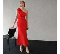 ROBE À OURLET EN QUEUE DE SIRÈNE AVEC BUSTIER FLÉTRI unicolore À FLEURS STÉRÉO À UNE ÉPAULE L,M,S,XL,XS,XXL,XXS,XXXL,XXXXLTissu tissé