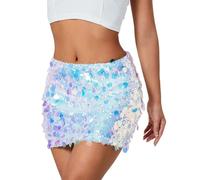 Robe A Paillette Femme Courte, Robe Sequins Femme Disco, Robes Taille Basse Jupe Sequin Enveloppée Dans Les Hanches Dress Slim Glamour Bustier Robes Pétillant Jupe Soirée Boîte De Nuit Dress