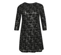 KAFFE CURVE Robe 'KC Brit' noir / argent, Taille 36