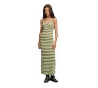Superdry Stripe Rib Jersey Sleeveless Long Dress Vert S Femme